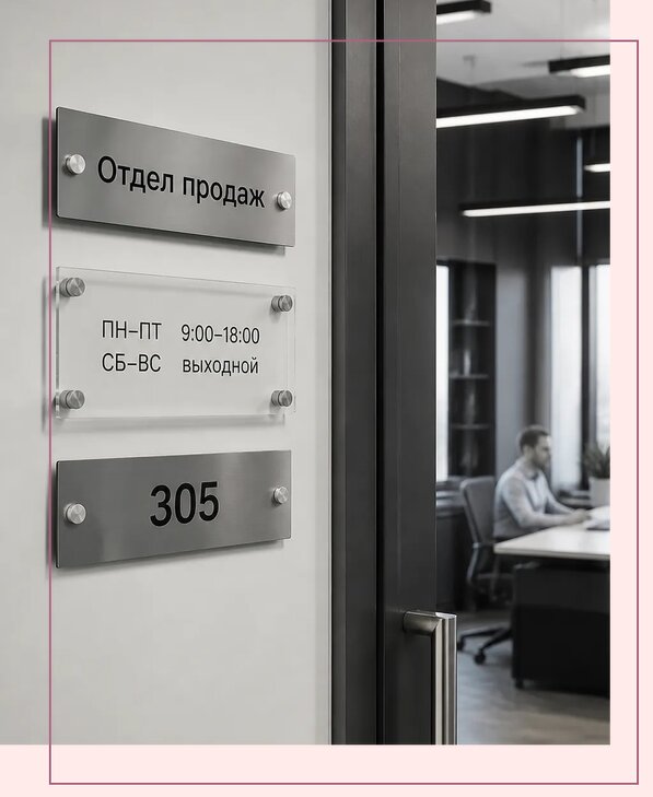 Офисные таблички на дверь в Тулуне по цене от 5287 р. | Аванза-Тлн